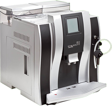 Cafe barista deals coffee machine